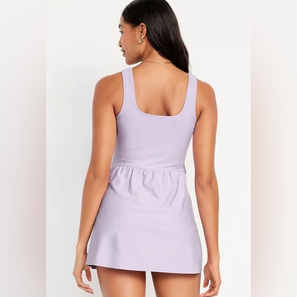 NWT Old Navy Wrap-Front Lavender Swim dress Size XXL - Picture 2 of 7